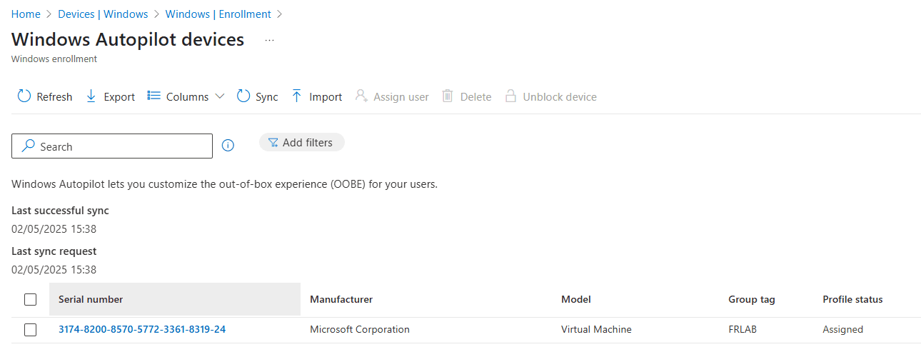 Second Enrollment VM 2