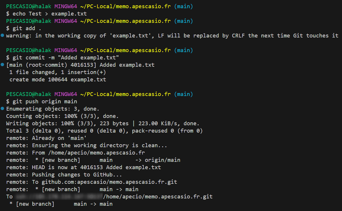 First git push from Local PC