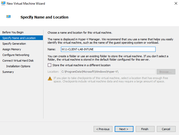 Hyper-V Switch Manager - Create VM 2