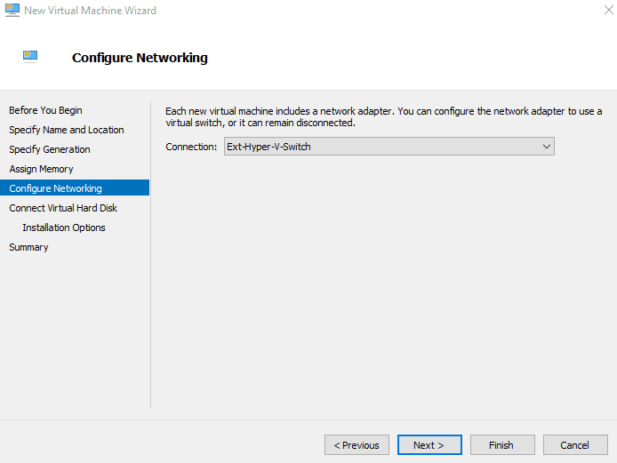 Hyper-V Switch Manager - Create VM 5