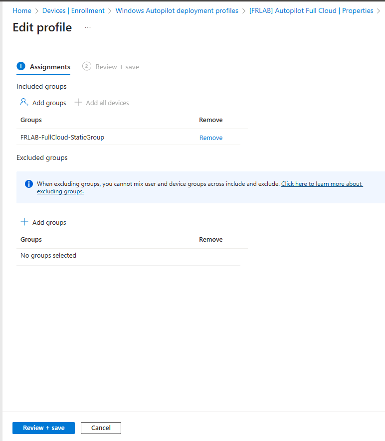 Creating an Autopilot profile 14