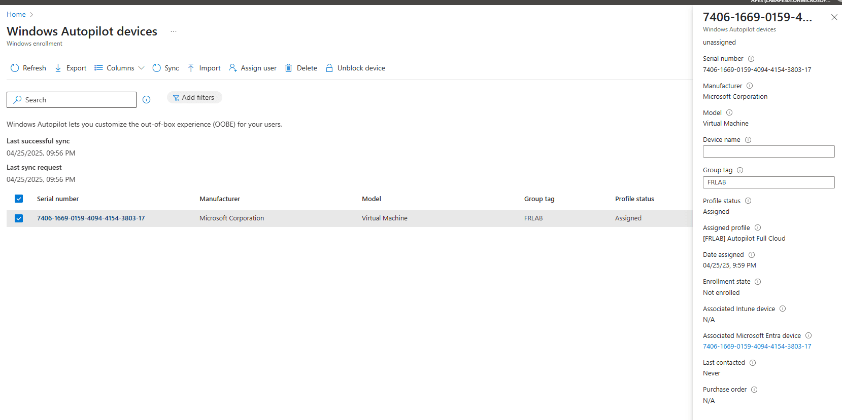 Creating an Autopilot profile 15