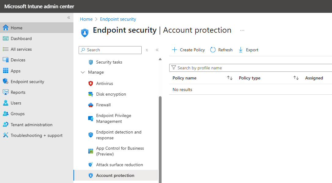 Group Admin Policy Intune Lab 1