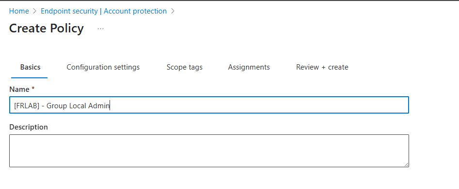 Group Admin Policy Intune Lab 3