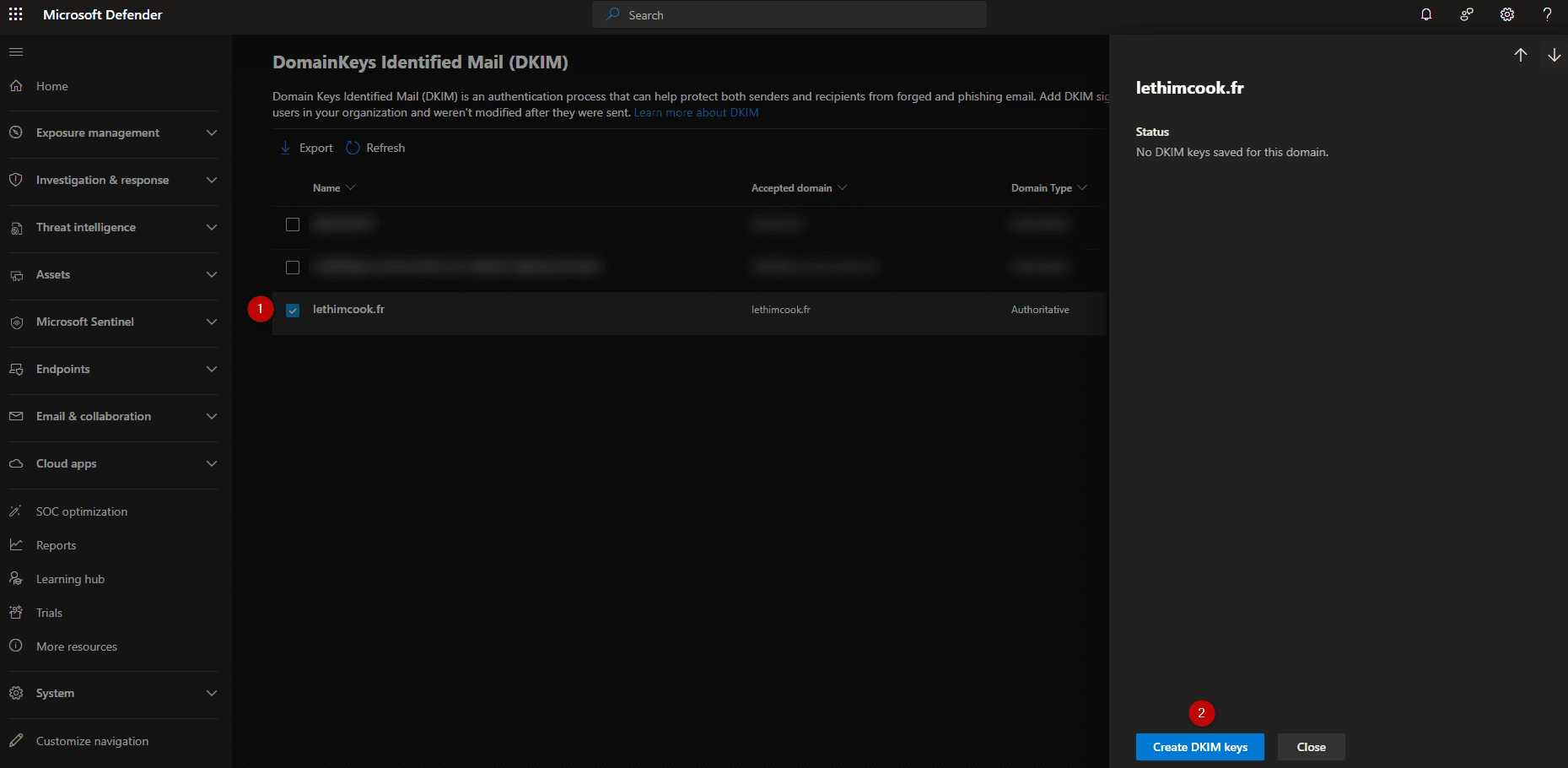 Configuración DKIM paso 1
