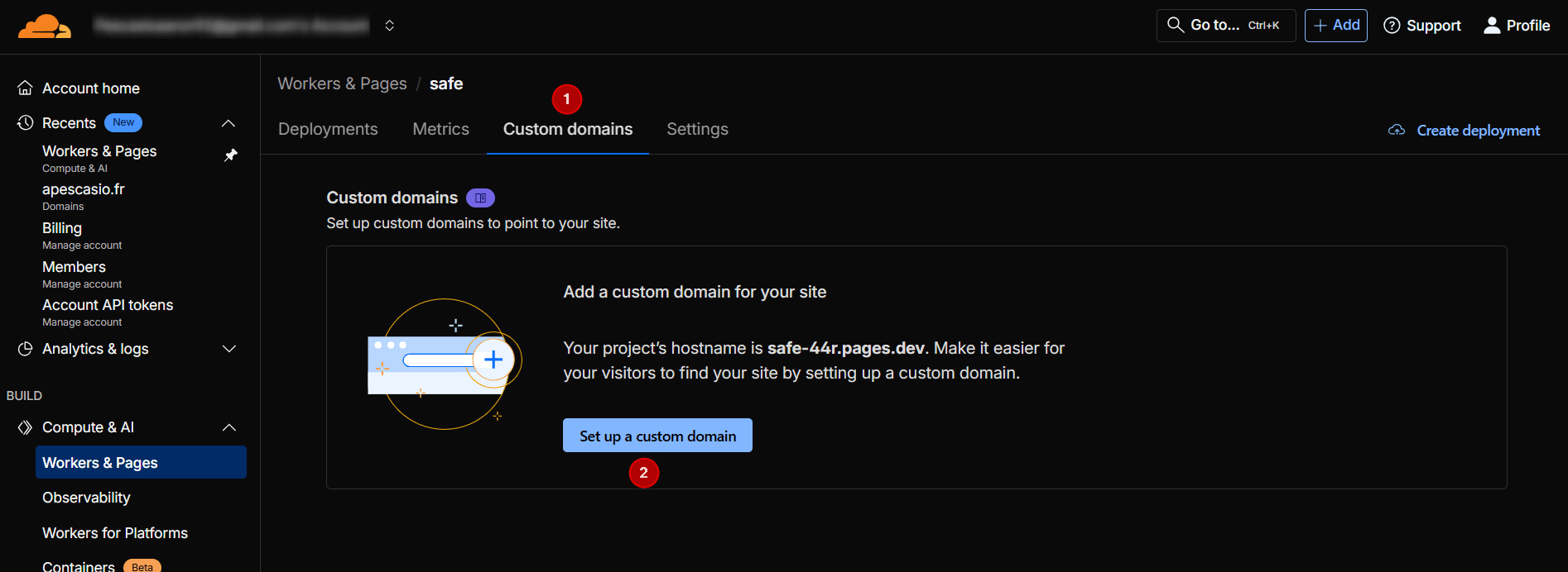 FOUR Cloudflare Custom Domain 1