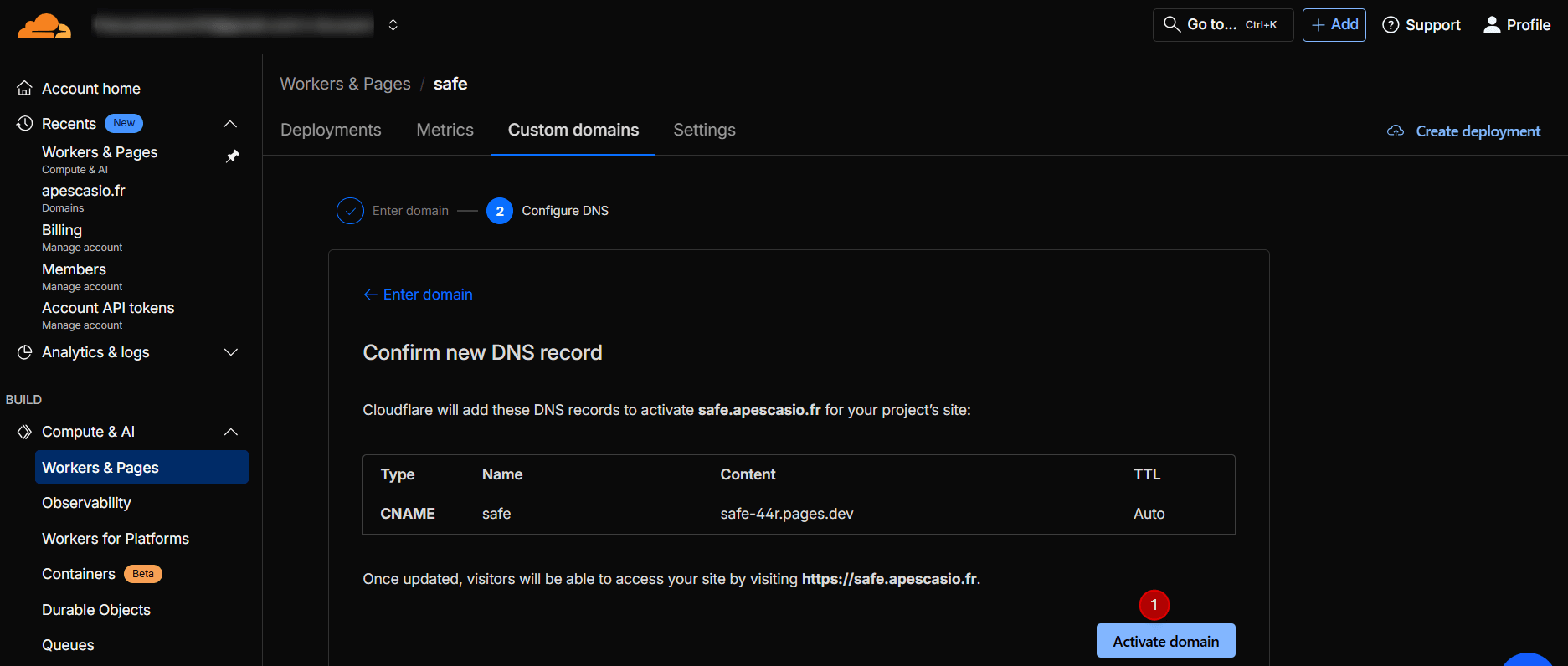 FOUR Cloudflare Custom Domain 3