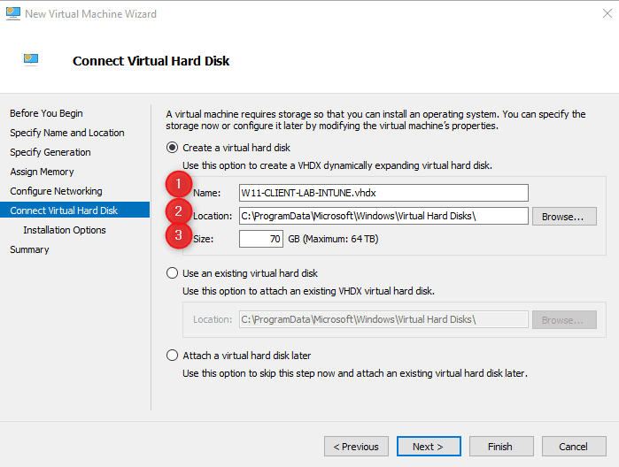 Administrador de Conmutadores Hyper-V - Crear VM 6