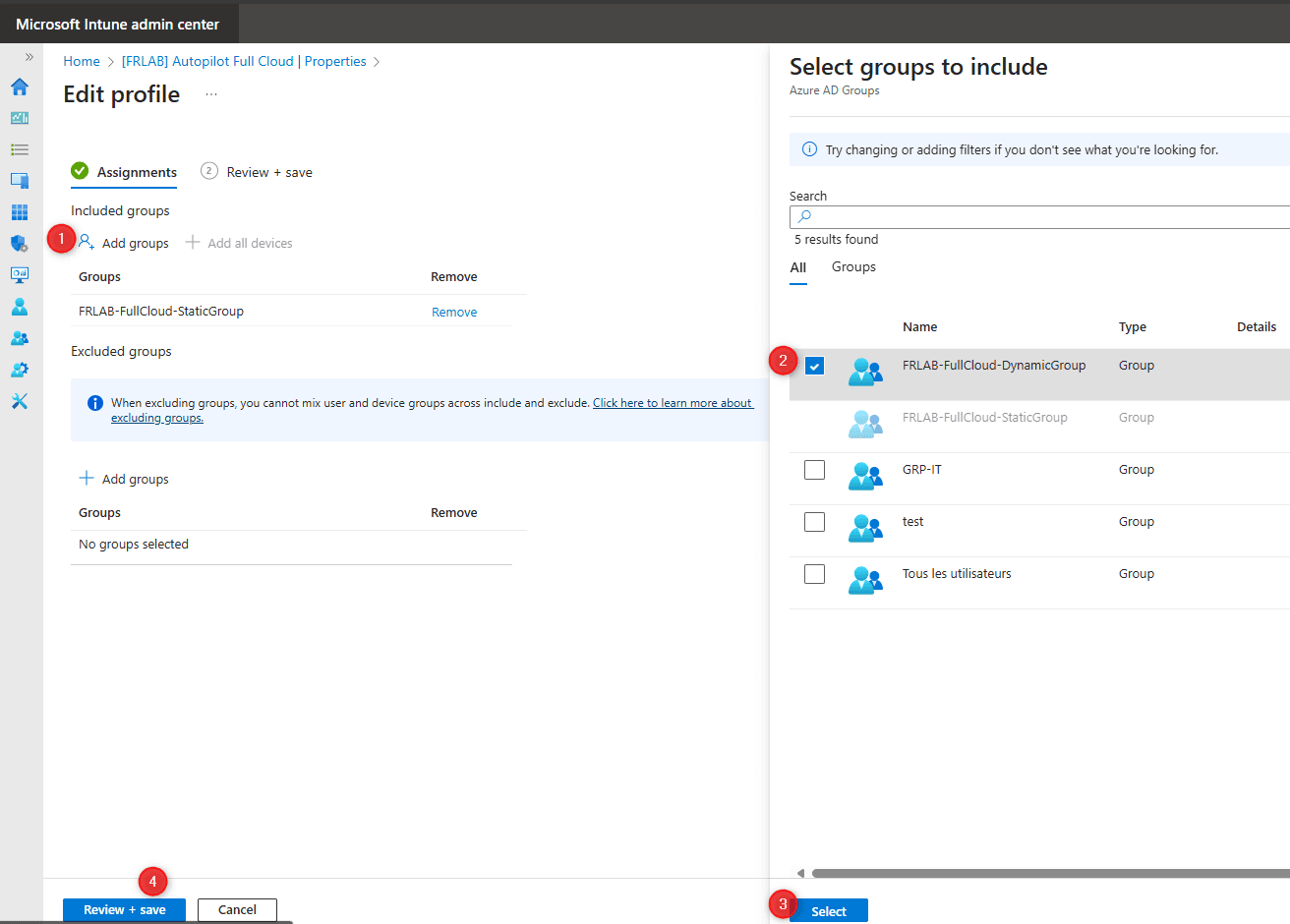 Vinculando Perfil Autopilot al Grupo Dinámico 2