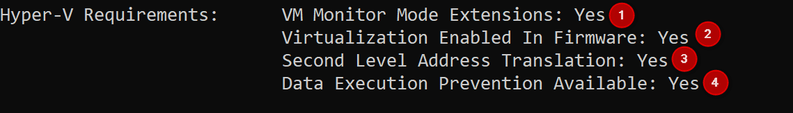 systeminfo Verificación Hyper-V